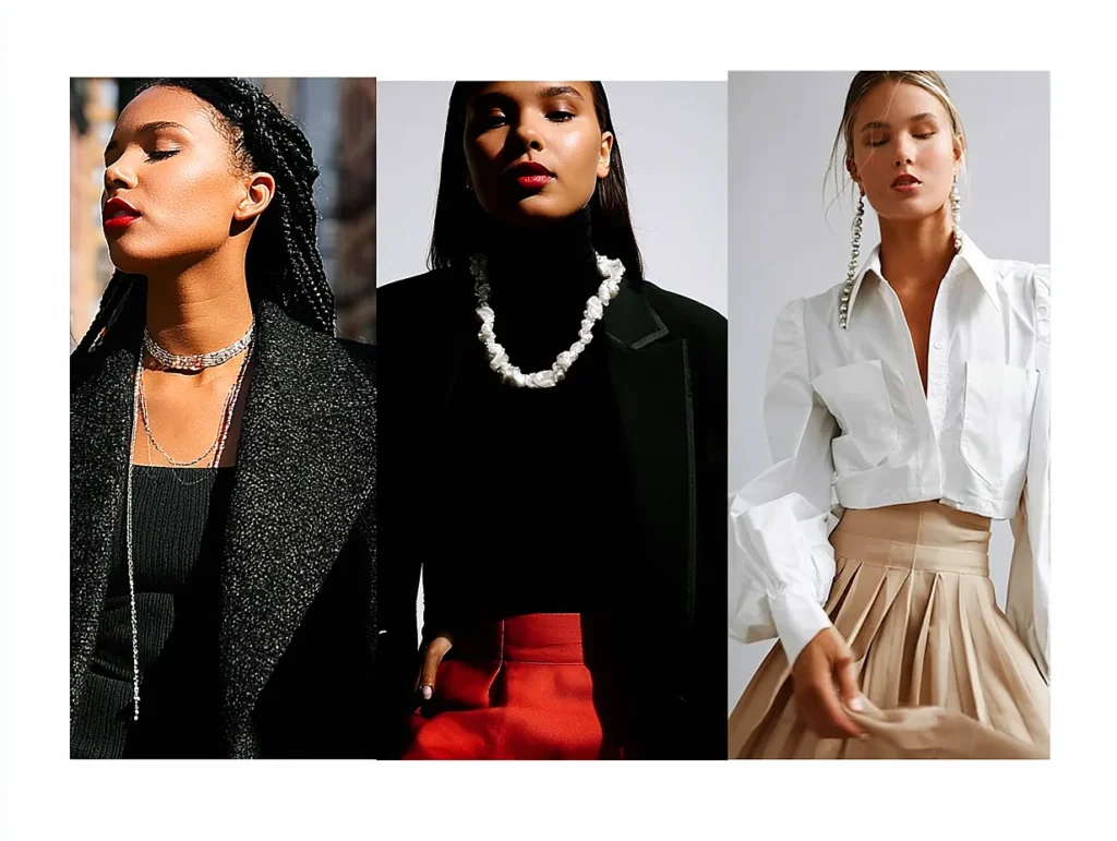 LaPerl fashion editorial collage