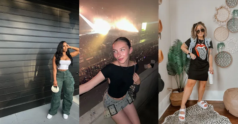 baddie concert outfits, photo collage
