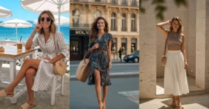 classy summer outfits, photo collage