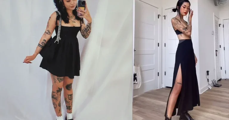 goth summer outfits, photo collage